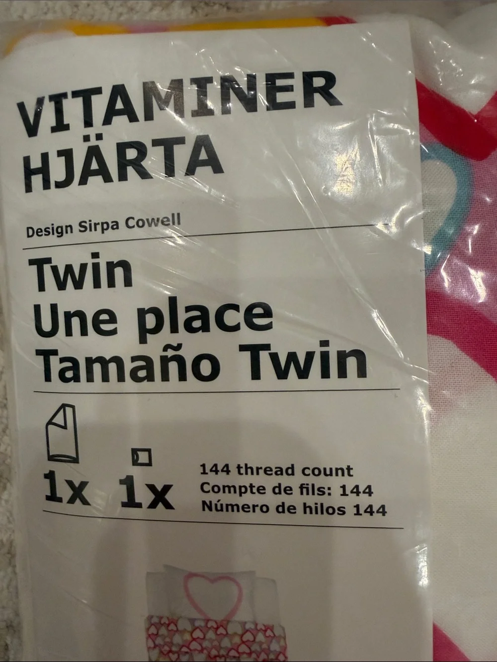 New IKEA Hearts Twin Duvet Covers & Bedding Sets